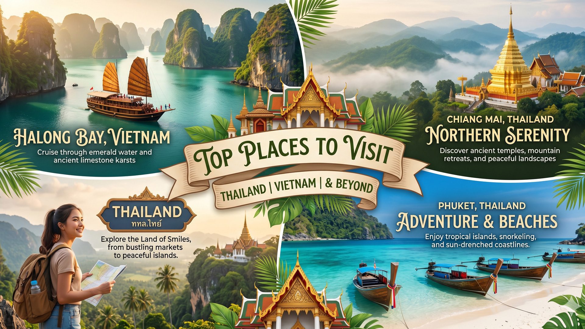 Top Places To Visit - Thailand, Vietnam, phuket, chang mai