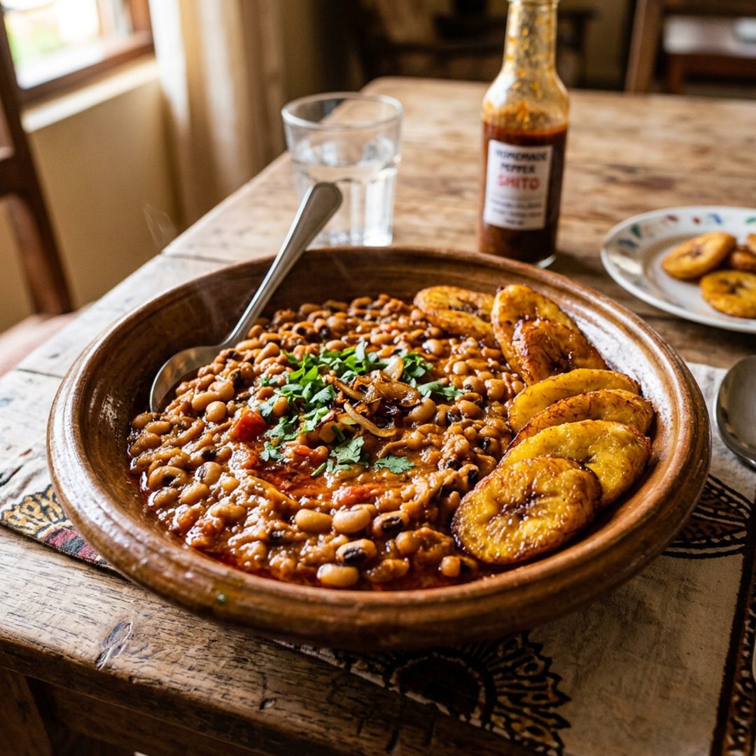 Red Red Recipe: Ghanaian Bean Stew with Fried Plantains