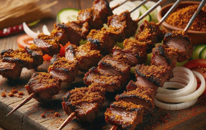 Nigerian Suya Recipe: Spicy Grilled Beef Skewers with Yaji Spice